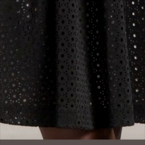 Tracy Reese Black Eyelet Lined Dress Size 13 - Picture 4 of 8